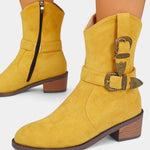 Western Suede Trail Boots with Buckles, photo 4