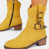 Western Suede Trail Boots with Buckles, photo 4