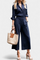 Flowing Top & Capri Pants Set in Navy