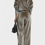 Women's Cozy Velvet Turtleneck Lounge Set, photo 4