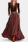 Lace Top & Red Checkered Skirt Set