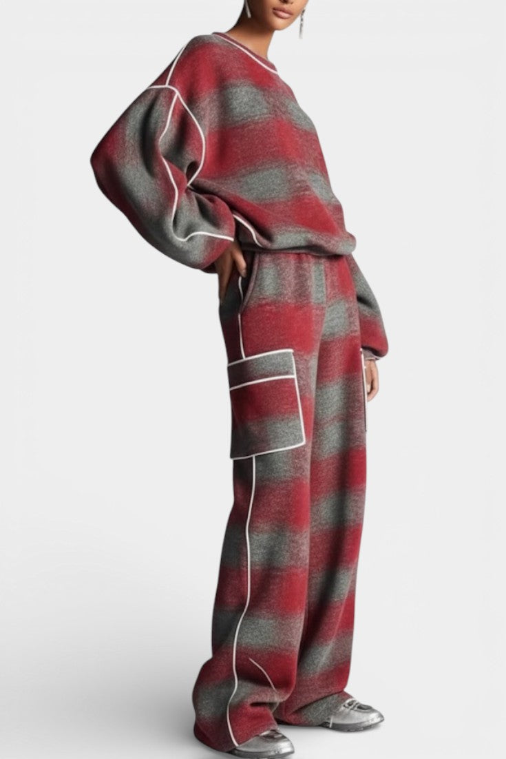 Women's Urban Checkered Color-Block Ensemble, photo 4