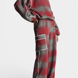 Women's Urban Checkered Color-Block Ensemble, photo 4