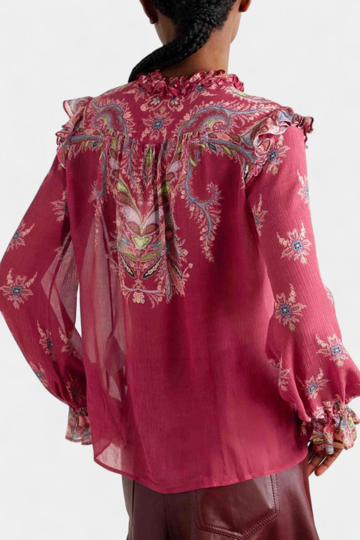 Bohemian Print Ruffled Chiffon Set by Amancia, photo 4