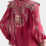 Bohemian Print Ruffled Chiffon Set by Amancia, photo 4