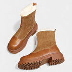 Women's Cleated Sole Boots with Faux Fur Trim, photo 3