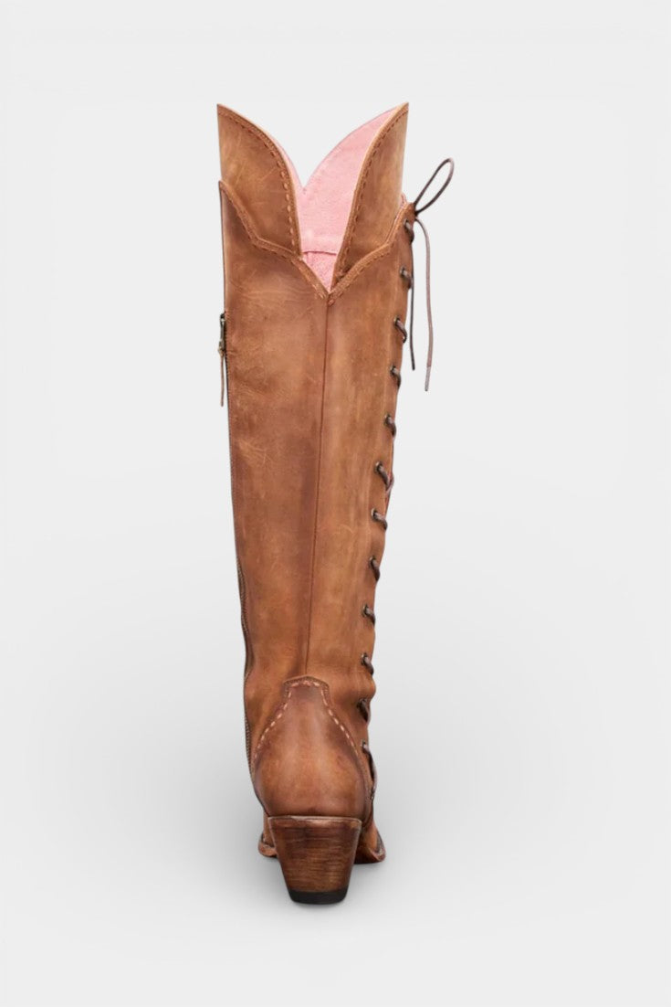 Vintage Western Lace-Up Boots with Embroidery, photo 4