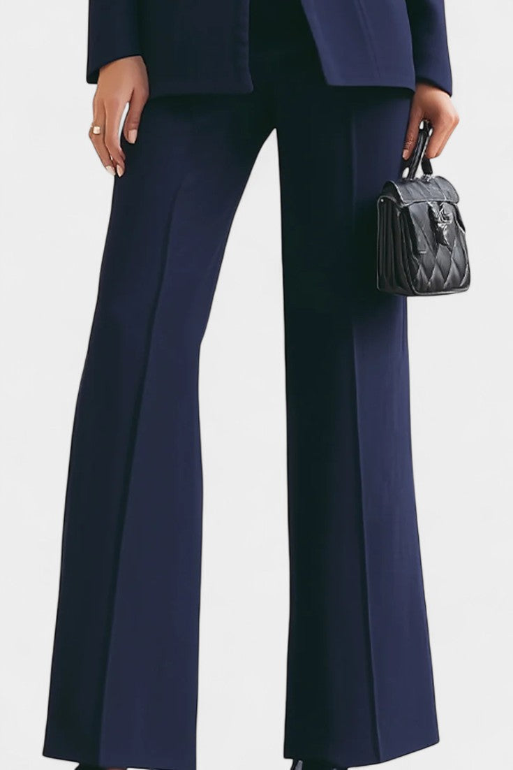 High-Collar Two-Piece Wide-Leg Set, photo 3