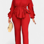 Adjustable Waist Set with Tailored Pants