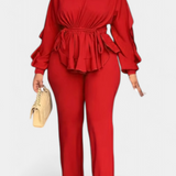 Adjustable Waist Set with Tailored Pants
