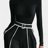 High-Collar Set with Flared Wide-Leg Pants, photo 2