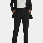 Women's Soft Fabric Two-Piece Fitted Set in Black
