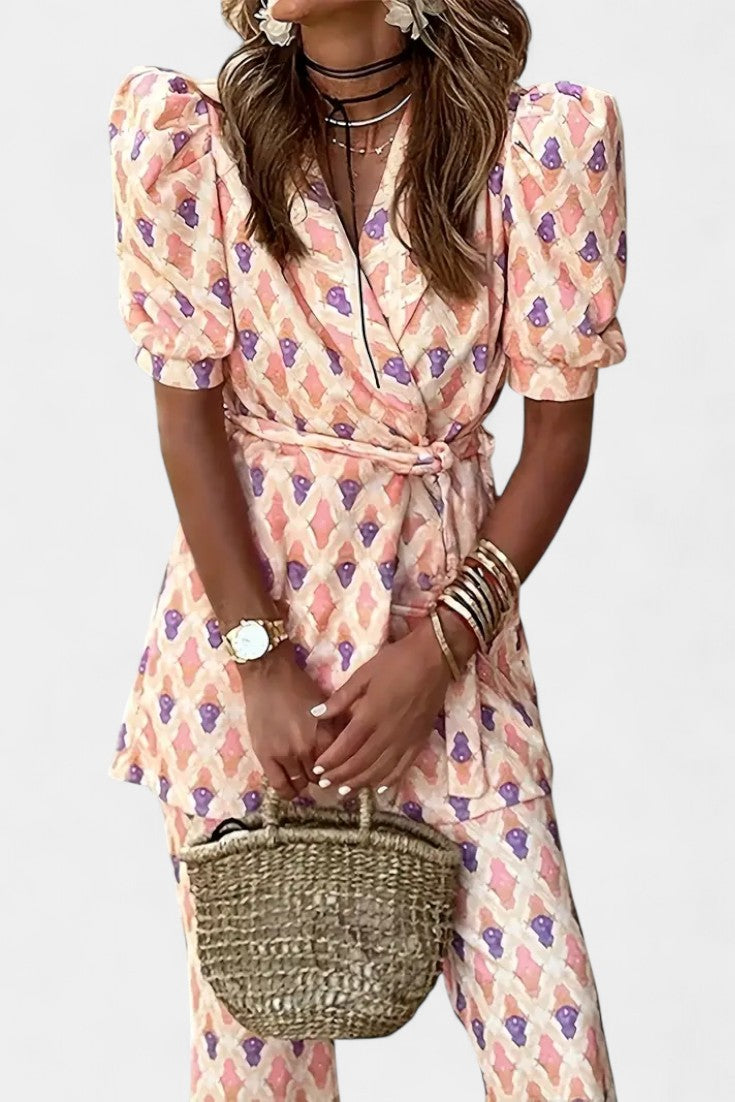 Puff-Sleeve Set with Flared Pants, photo 4