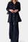 Women's Striped Jacquard Knit Two-Piece Set in Black