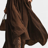 Brown Turtleneck & Corduroy Skirt Set, photo 3