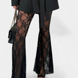 Belted Blazer & Lace Mermaid Pants Set, photo 5