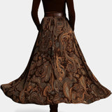 Vintage Stretch Velvet Ensemble with Paisley Maxi Skirt, photo 3