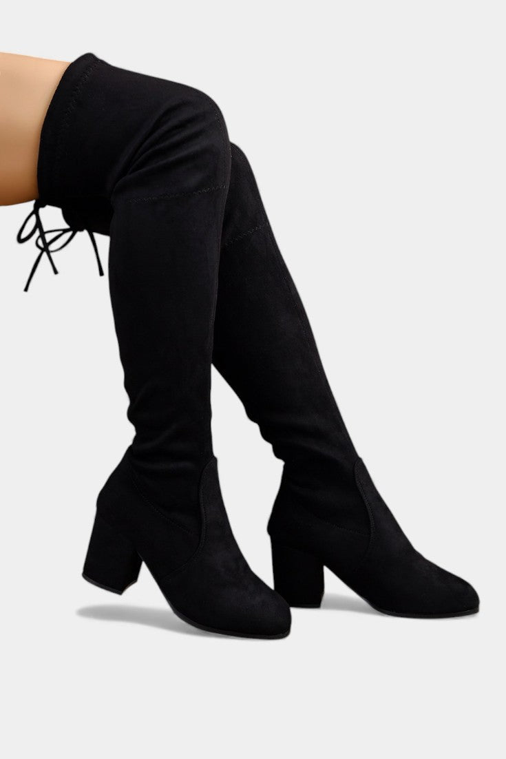 Women's Chunky-Heeled Thigh-High Boots, photo 2