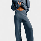 Women's Two-Piece Soft and Elegant Knit Set in Blue