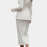 Blazer Set with Square Collar and Flowing Long Skirt, photo 4
