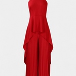 Asymmetrical Sleeveless Outfit with Pleated Pants, photo 7