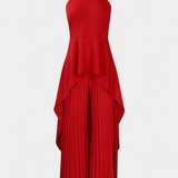 Asymmetrical Sleeveless Outfit with Pleated Pants, photo 7