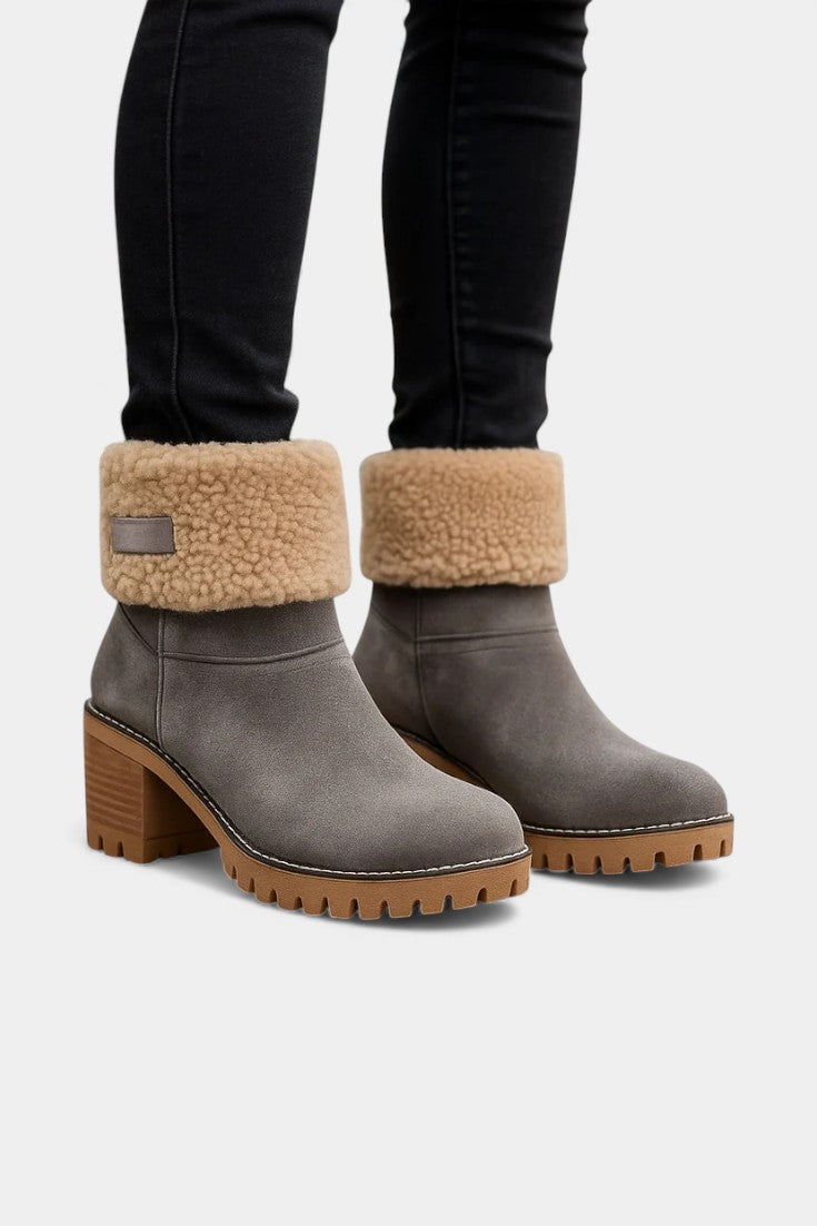 Sienna Faux Fur Block Heel Ankle Boots, photo 3