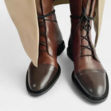 Stylish Heeled Boots with Comfort Support in Brown