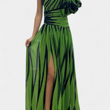Aubryzah Sophisticated Maxi Dress in Green