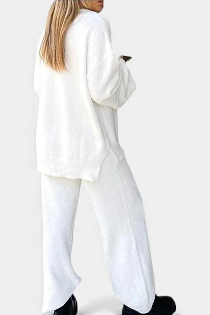 Women's Cozy V-Neck Two-Piece Daily Outfit, photo 6