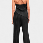 Halter Neck Asymmetrical Top with Wide-Leg Pants Set, photo 8