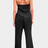 Halter Neck Asymmetrical Top with Wide-Leg Pants Set, photo 8