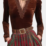 Lace Top & Red Checkered Skirt Set, photo 2