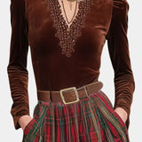 Lace Top & Red Checkered Skirt Set, photo 2