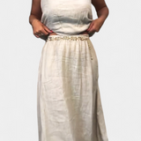 Linen-Cotton Set with Sleeveless Vest and Maxi Skirt, photo 2