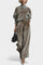 Women's Cozy Velvet Turtleneck Lounge Set in Gray