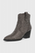 Zippered Patchwork Boots with Durable Sole in Brown