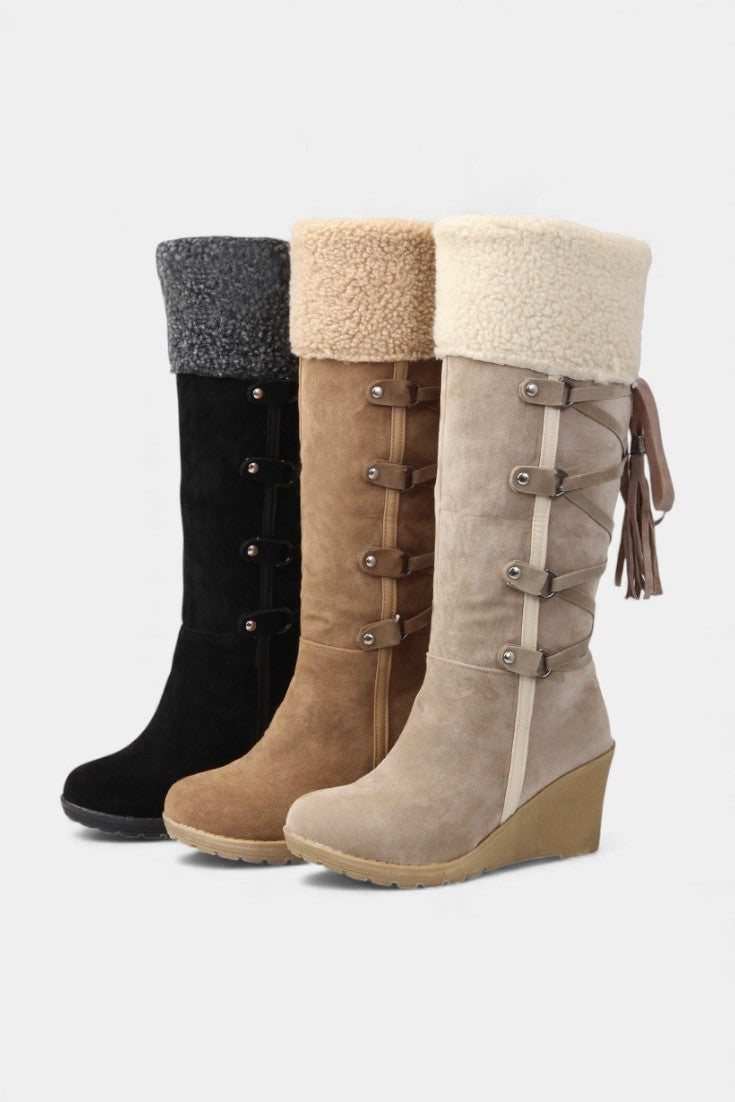Wedge-Heel Winter Boots with Fur Lining, photo 8