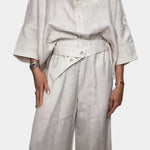 High-Neck Set with Asymmetric Pants, photo 3