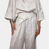 High-Neck Set with Asymmetric Pants, photo 3