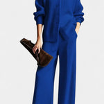 Women's Cardigan Set with Cozy Pants in Blue