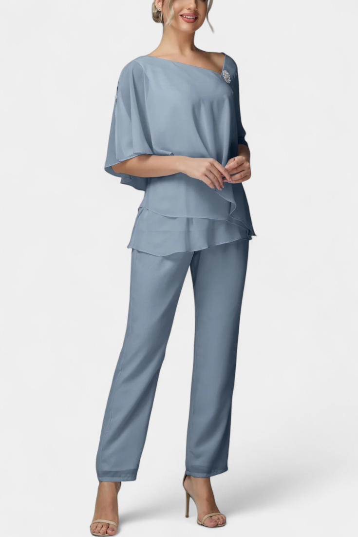 Sleeveless Top with High-Waisted Fluid Leg Pants Set, photo 3