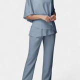 Sleeveless Top with High-Waisted Fluid Leg Pants Set, photo 3