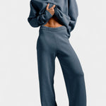 Soft & Stylish Knit Two-Piece Ensemble in Blue