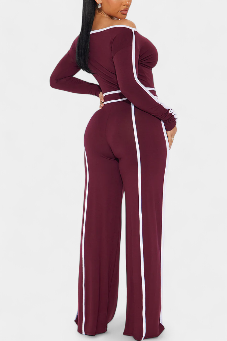 Off-Shoulder Set with Bold Striped Accents, photo 3