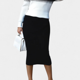 Two-Tone Long Sleeve Midi Knit Dress Ensemble, photo 3