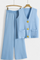 Women's Knit Vest with Wide-Leg Pants in Blue