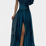 Aubryzah Sophisticated Maxi Dress in Navy Blue