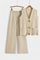 Women's Knit Vest with Wide-Leg Pants in Cream