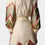 Puff-Sleeve Bodysuit & Chevron Skirt Set, photo 3